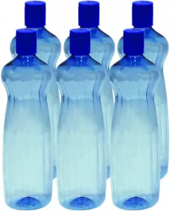 Milton Pacific Plastic Fridge Water Bottle 1000 Ml Bottle Gileka 6pc Blue