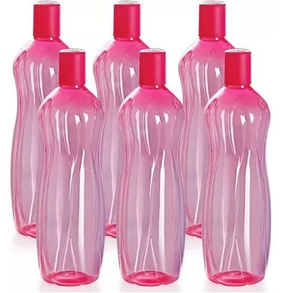 Milton Pacific Plastic Fridge Water Bottle 1000 Ml Bottle Gileka 6pc Pink